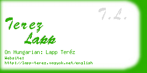 terez lapp business card